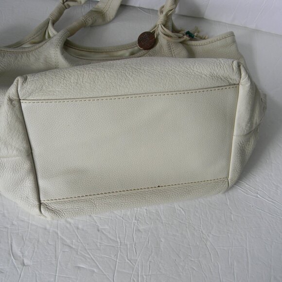 THE SAK CREAM PEBBLE LEATHER LARGE TOTE SHOULDER BAG - Picture 9 of 12